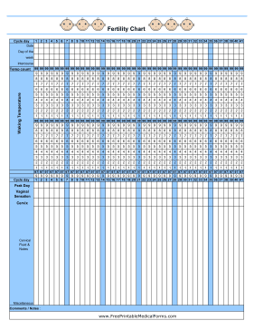 Boy Fertility Chart Medical Form