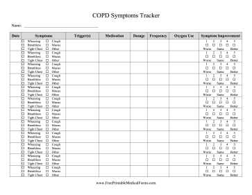 COPD Symptoms Tracker Medical Form