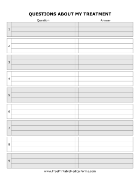 Cancer Planner Question Sheet Medical Form