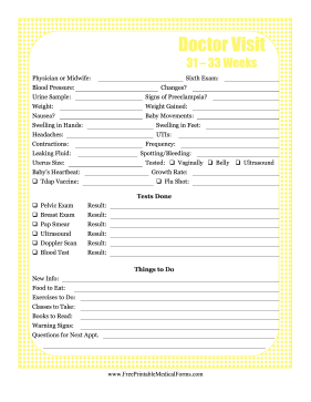 Pregnancy Journal 6 Medical Form