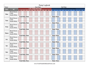 Pump Logbook Medical Form