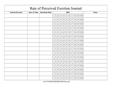 RPE Journal Medical Form