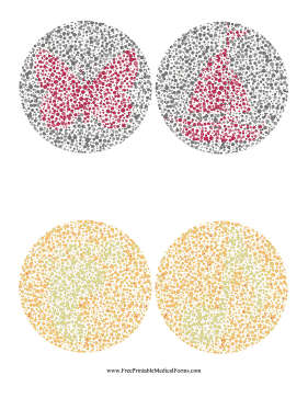 Red Color Blind Test Pictures Medical Form