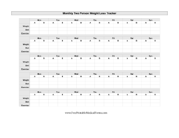 2 Weight Tracker Printables