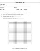 Amsler Grid Eye Test Chart