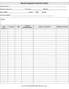 Blood Coagulation Records Tracker