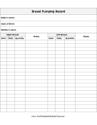 Breast Pumping Record