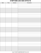 Cancer Planner Symptom Sheet