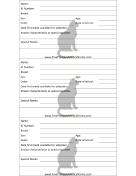 Cat Adoption 3x5 Cage Card