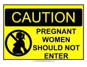 Caution Pregnant Sign