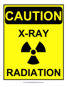 Caution X-Ray Radiation Sign