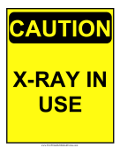 Caution X-Ray Sign