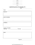 Disability Form