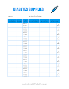 Diabetes Supplies Tracker