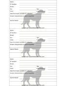 Dog Adoption 3x5 Cage Card