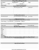 Dog Boarding Form