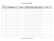 Eye Drop Schedule