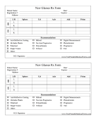 Glasses Rx Form