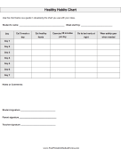 Healthy Habits Chart