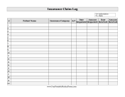 Insurance Claim Log