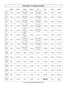 Marathon Training Schedule