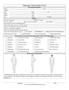 Massage Client Intake Form