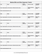 Medical Bills and Other Expenses Tracker