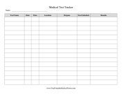 Medical Test Tracker