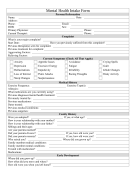 Mental Health Intake Form