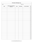 Oximeter Reading Log