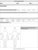 Pain Assessment Sheet