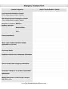 Pandemic-Emergency Contacts Form