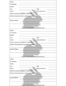 Rabbit Adoption 3x5 Cage Card