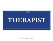 Therapist Sign