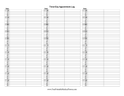 Three-Day Appointment Log